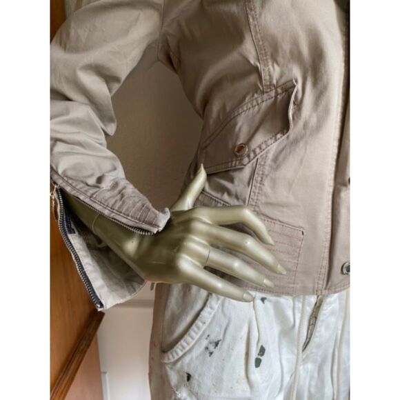 EUC White House Black Market Zip Front Military Jacket 10 - Picture 7 of 13